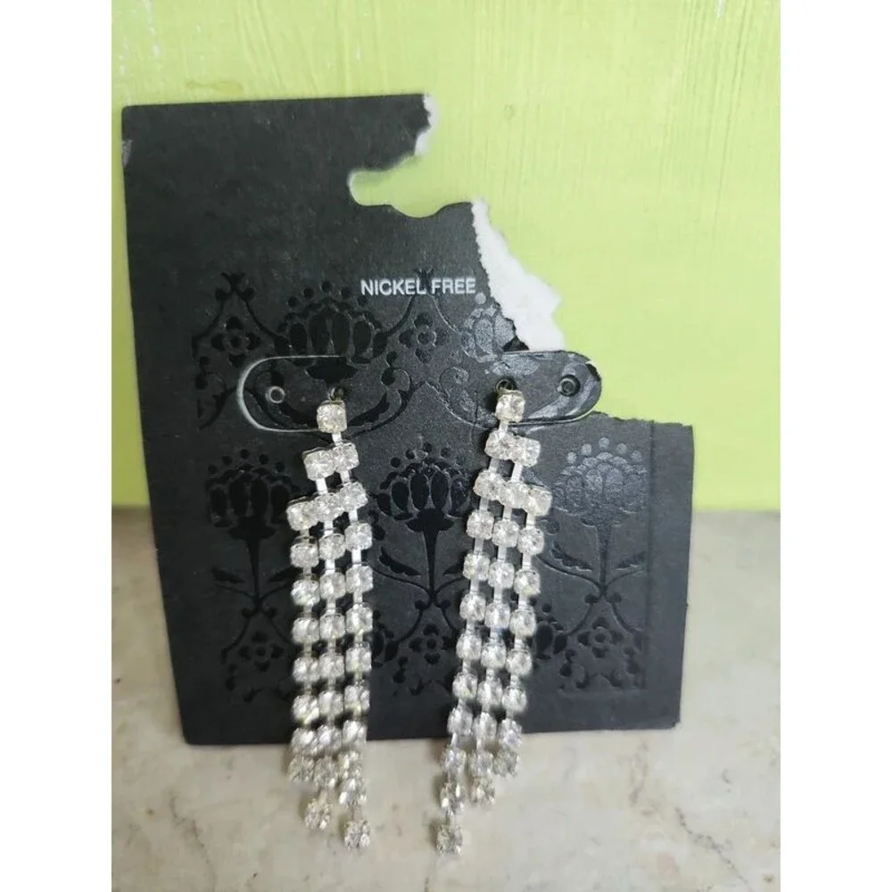 Crystal chandelier evening, occasion earrings